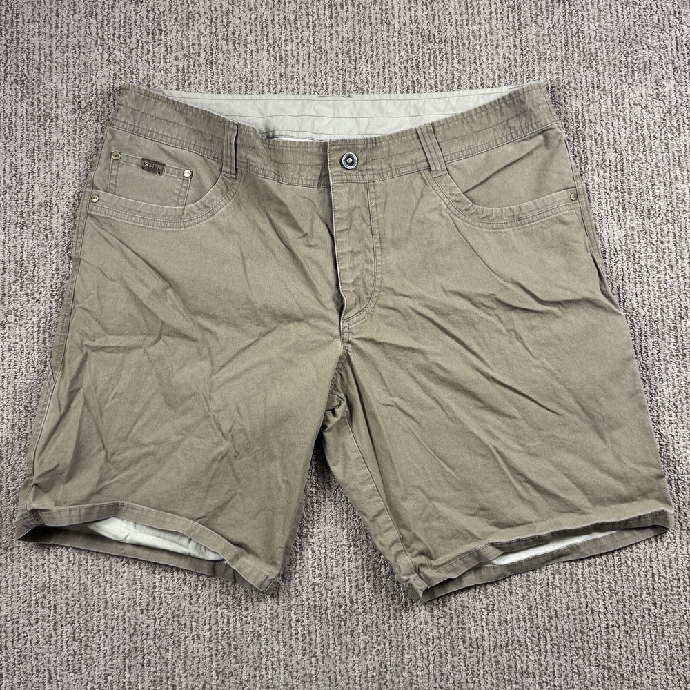 Kuhl Mens 38 Ramblr Shorts 10" Inseam Cotton Nylon Stretch Lightweight Brown